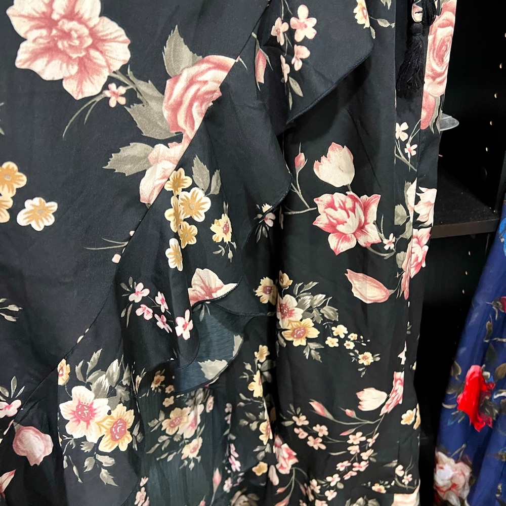 Black floral maxi dress